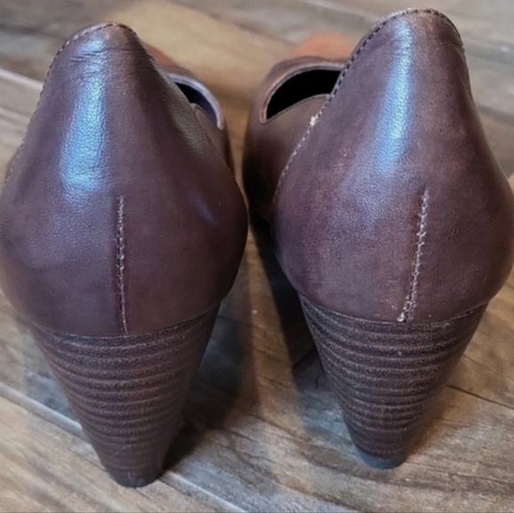 Spring Step Mirth Bohemian Leather Pumps in Two-Tone Brown, Size 37, Size 7 - Picture 4 of 16